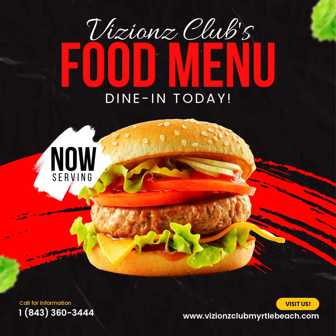 Vizionz Lounge Food Menu